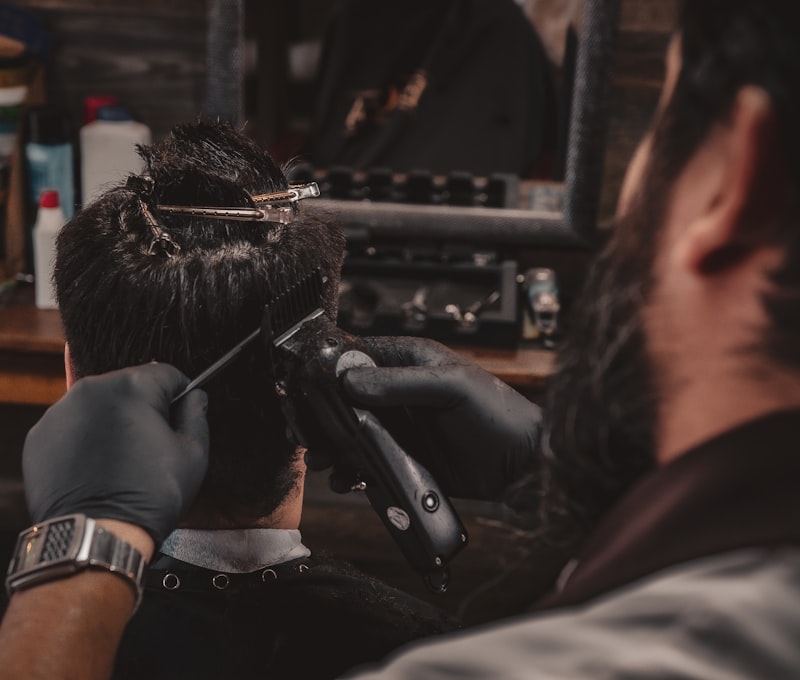 Scissor work on top, no clippers near it